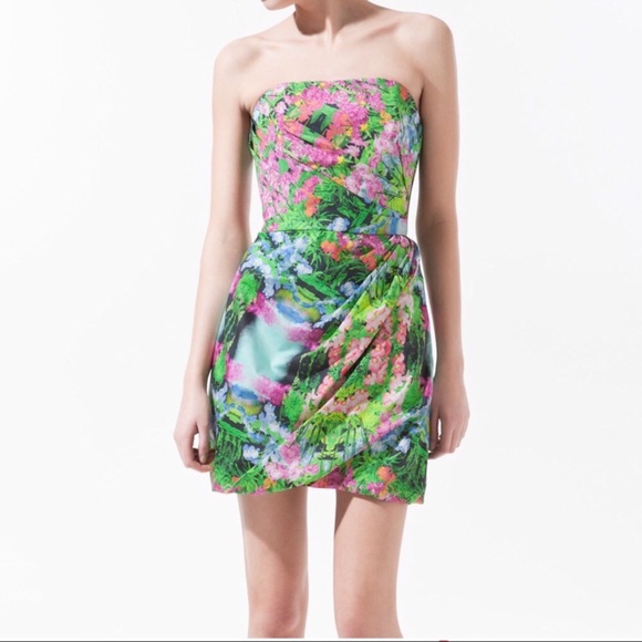 zara woman floral dress